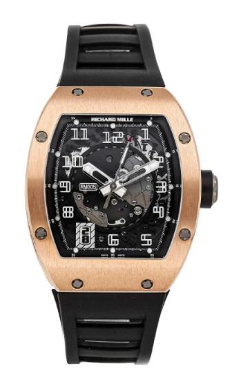 Replica Richard Mille RM005 Rose Gold Skelontonized Watch